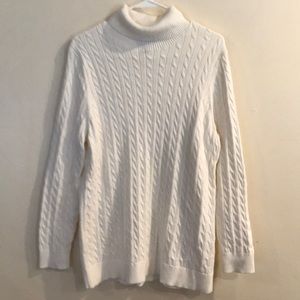Land’s End white turtleneck size 1X